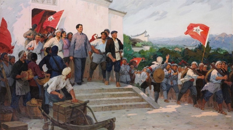 无声诗里颂千秋百幅丹青画卷描绘百年党史的峥嵘岁月