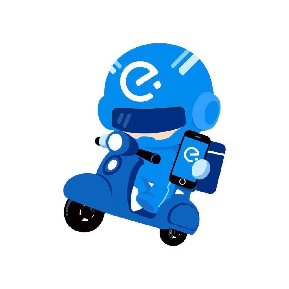 饿小宝"蓝"上加"蓝"让消防宣传不再"难"△宣传人员为饿了么小哥"充电"