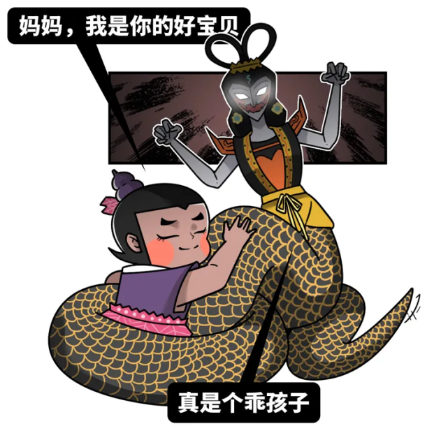 很多人想知道为什么七娃六亲不认反而认蛇作妈还记得蛇精把七娃抢过来
