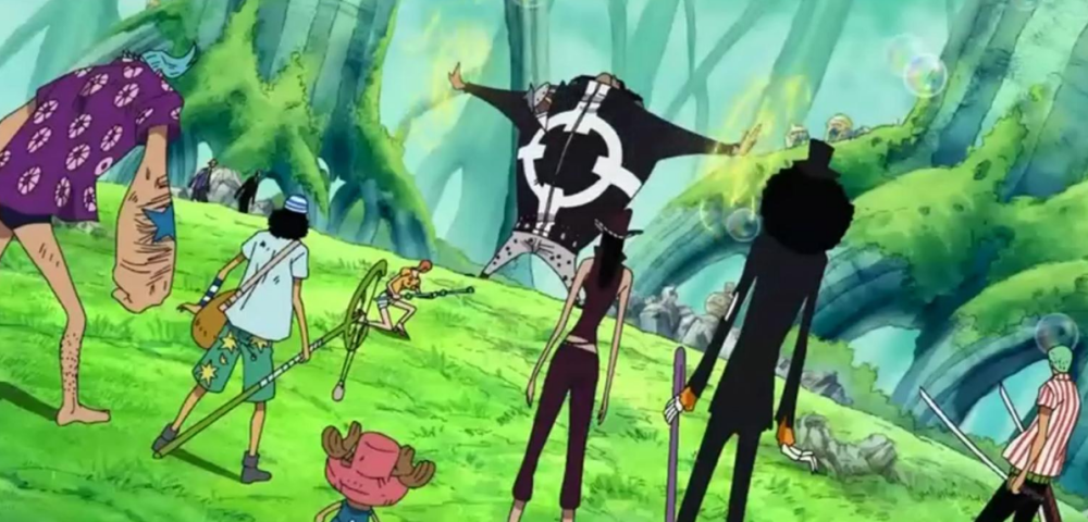 香波地群岛又叫"肥皂泡群岛",这座岛屿是由多棵大树构成的,地面会冒出