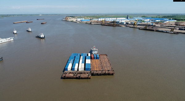 黑龙江航运集团同江港开通中欧班列水铁联运新通道