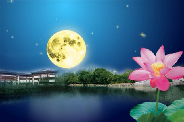 美丽的仲夏月亮诗词五首夏半月团圆月照平沙夏夜霜