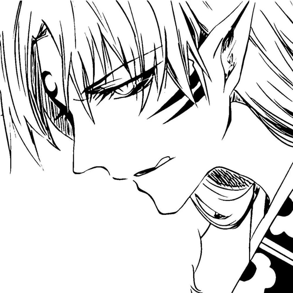 爱了爱了超奈斯的男女生黑白动漫头像