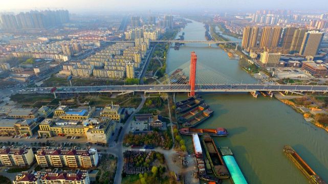 这是一组京杭大运河宿迁大桥(俗称"一号桥)的照片.