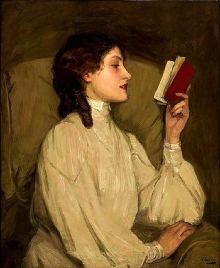 毕加索读书的女子名画图片
