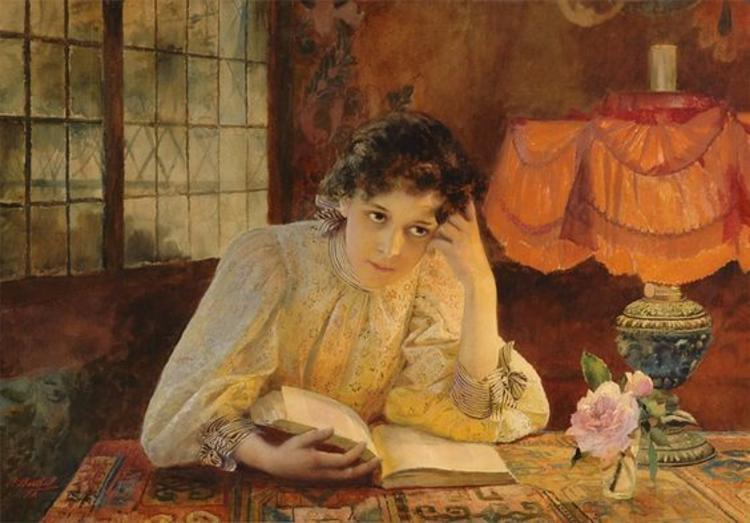 鉴赏油画里那些读书的女孩儿