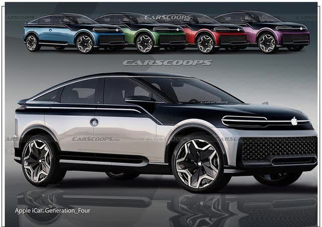 苹果icar外观曝光!溜背车顶设计,前脸配贯穿式led灯带