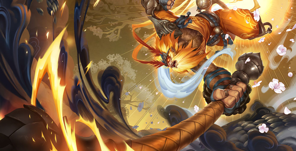 英雄联盟猴子最帅气的3款皮肤战斗学院二次元风龙猴绿色特效