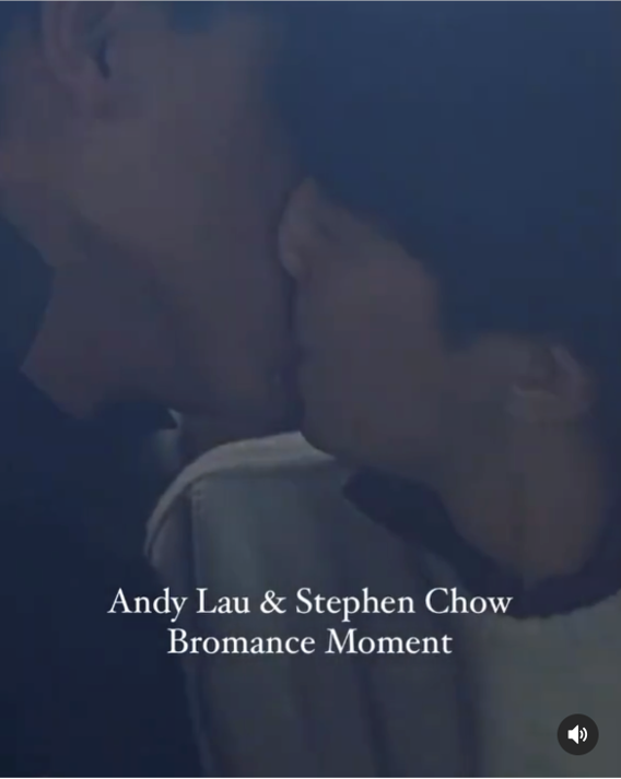 刘德华晒旧视频与周星驰接吻再曝光俩人头发乌黑茂密含情脉脉