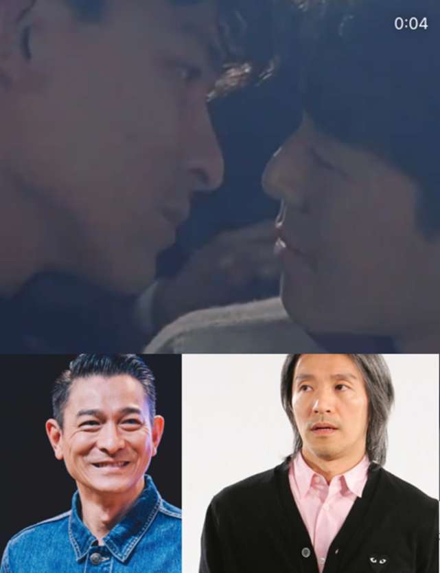 刘德华晒旧视频与周星驰接吻再曝光俩人头发乌黑茂密含情脉脉