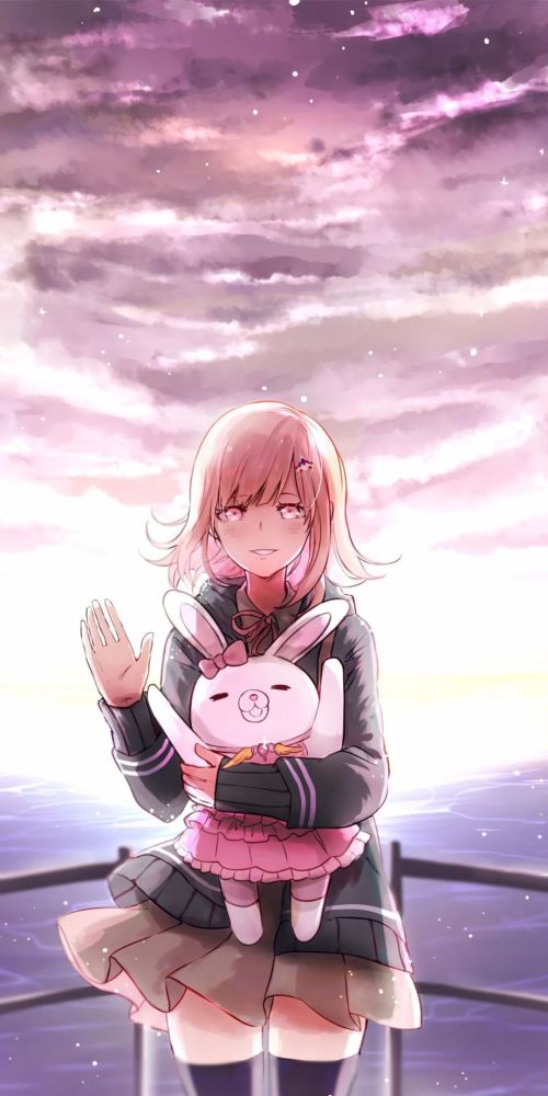 《弹丸论破》莫诺美,兔美,动漫全面屏壁纸无水印分享