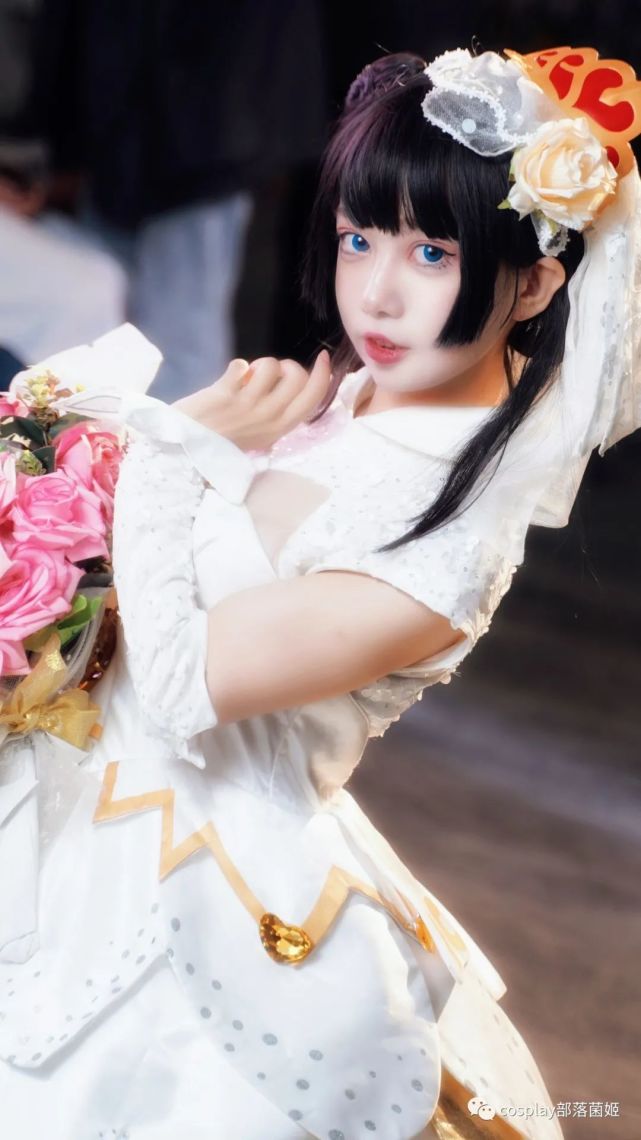 cos:王者荣耀小乔纯白花嫁cos正片@糖糖