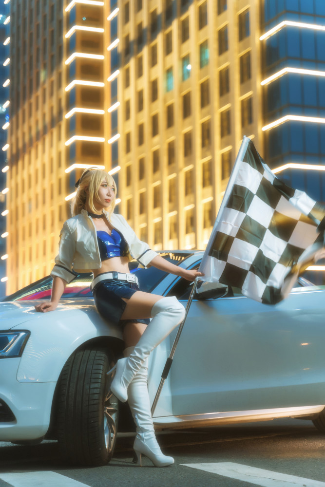 fate saber 赛车娘cosplay_腾讯新闻