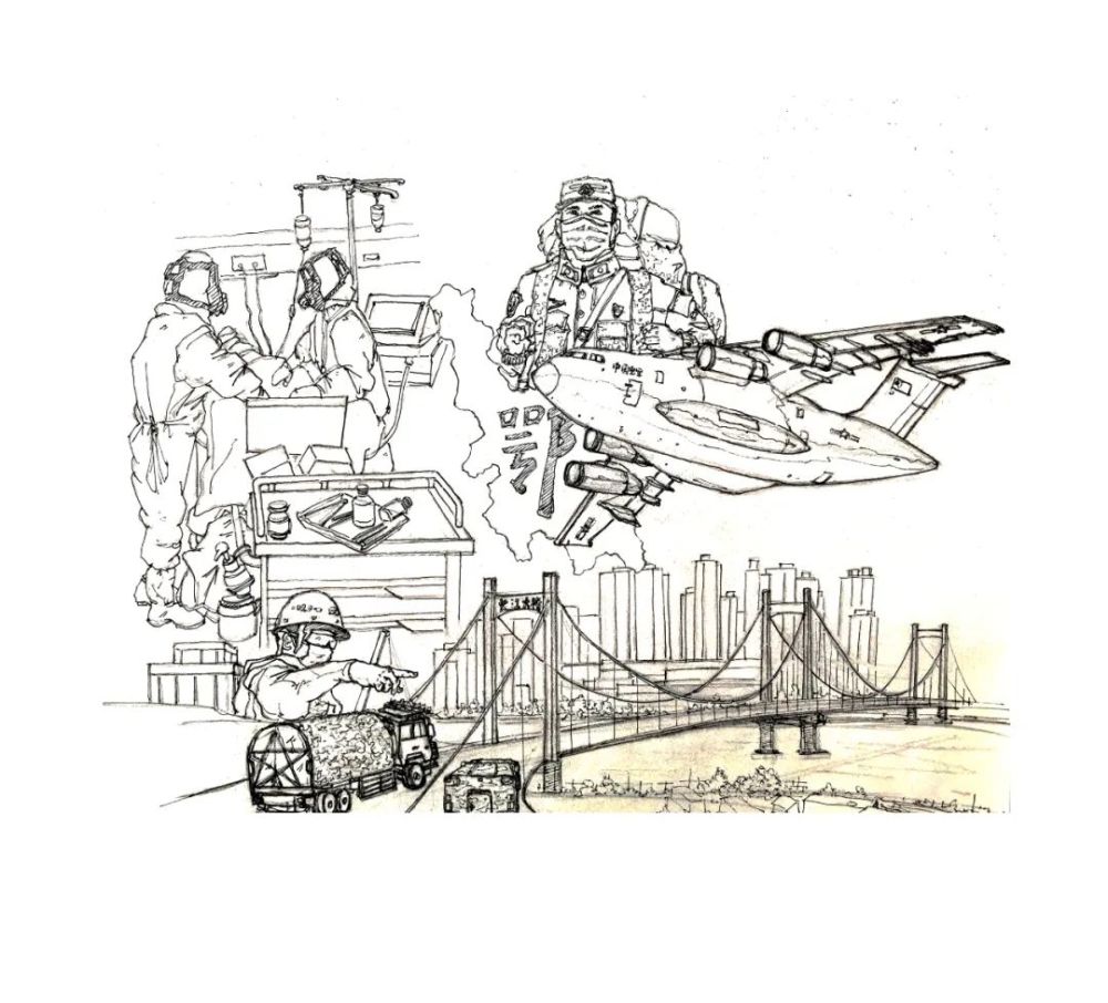 戍边战士的这些手绘好美