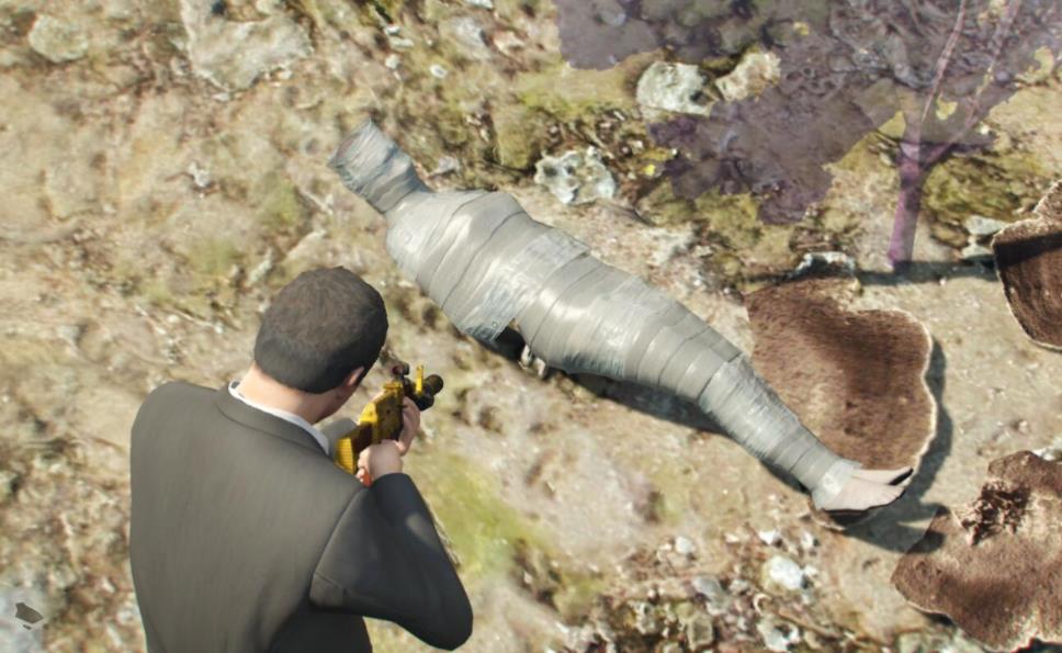 潜入gta5最深的海底探索不为人知的巨鲲与木乃伊