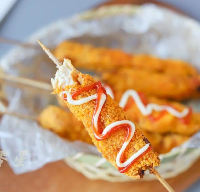 脆皮棒棒鸡鸡肉鲜嫩表皮金黄酥脆