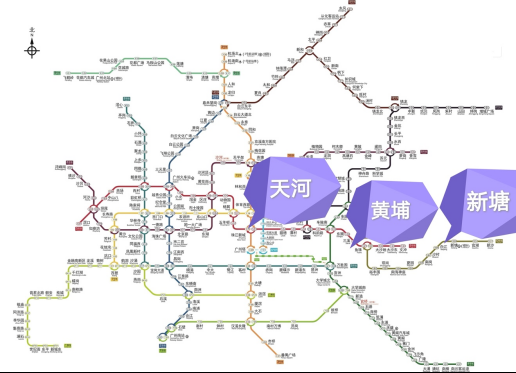 (广州地铁线路图 制图:南方都市报)伴随着新塘双cbd的崛起,城市资源也
