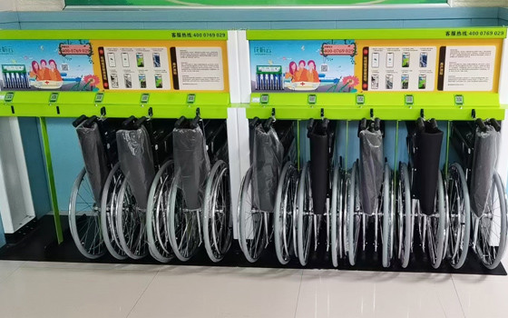 共享轮椅花粉共享轮椅亮相西安市长安大千医院