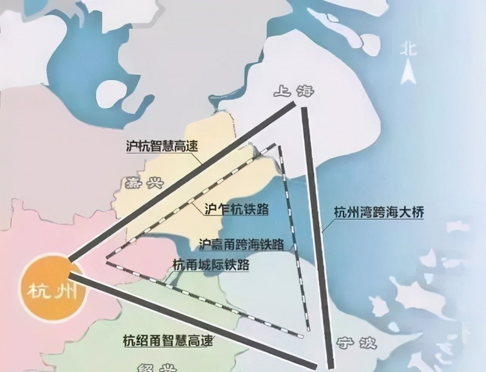 中國第一條超級高速公路——杭紹甬智慧高速(在建);由滬嘉甬鐵路和甬