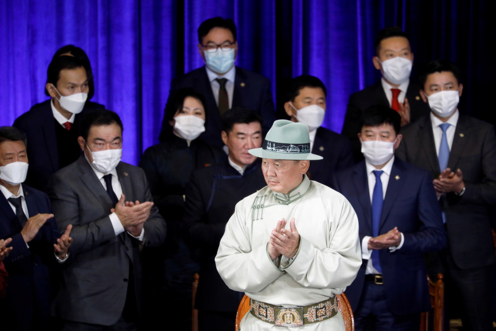 外代一线呼日勒苏赫就任蒙古国总统