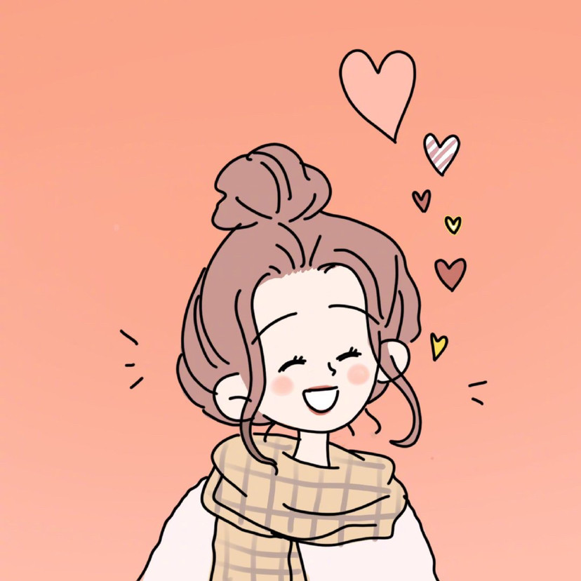 超简约女生头像,画风爱了