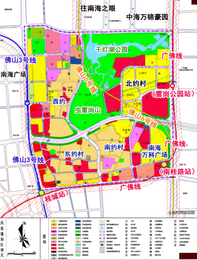 佛山6號線走向曝光!桂城蟲雷崗控規出爐,新增大批商住地