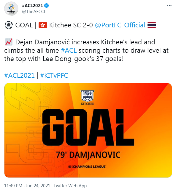 亚冠历史第一射手 离开中超6年后 39岁的他追平传奇纪录 全网搜