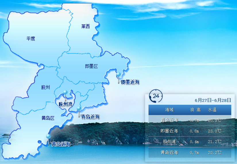 青岛明日 6月27日 潮汐预报 天气预报 腾讯新闻