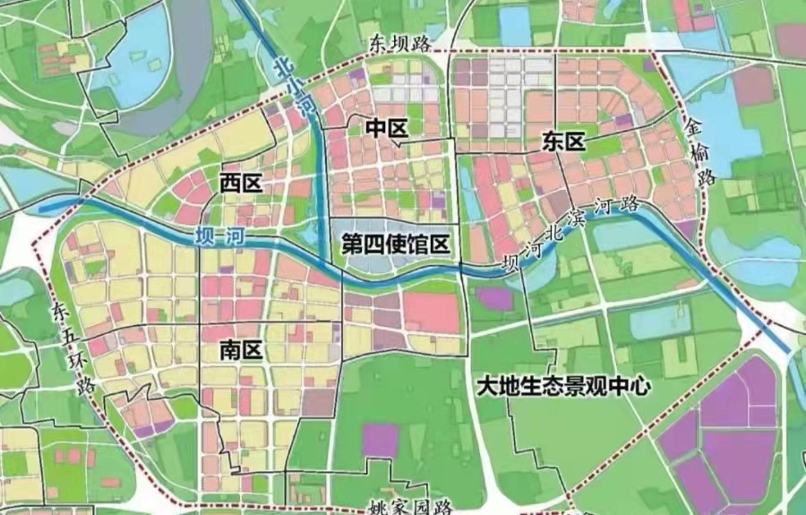 另一个就是金盏国际合作服务区,园区总面积12平方公里,规划建筑规模