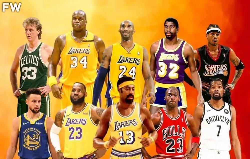 杜兰特 美媒列出了NBA历史上最有天赋的十大巨星，迈克尔乔丹第二