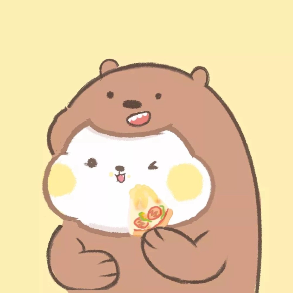 三人卡通闺蜜头像,超蠢萌