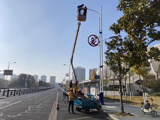 盱眙县城管局路灯节能改造照亮城市之路