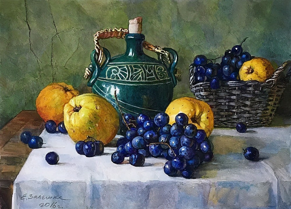 水彩静物创作过程,看大神如何教你画静物!