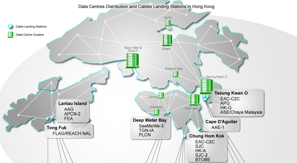 中國香港亞太三大理想數據中心選地之一