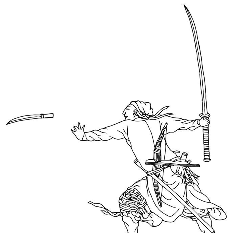 单刀势图二十二式实战用法刀刀逼人