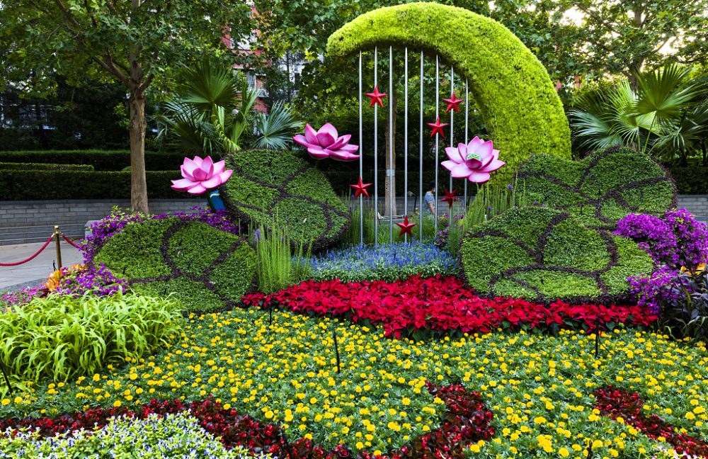 西城10组主题花坛集中亮相高清美图抢先看