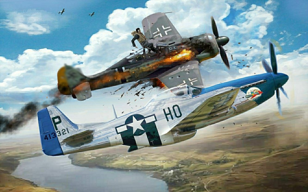 空战英豪me262喷气式战斗机与p51野马活塞战斗机的对决