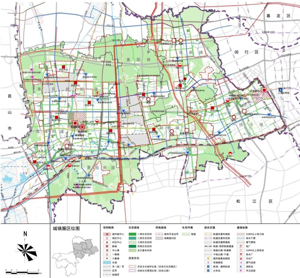 最新:上海市青浦區趙巷鎮總體規劃和土地利用規劃含近期重點建設區域