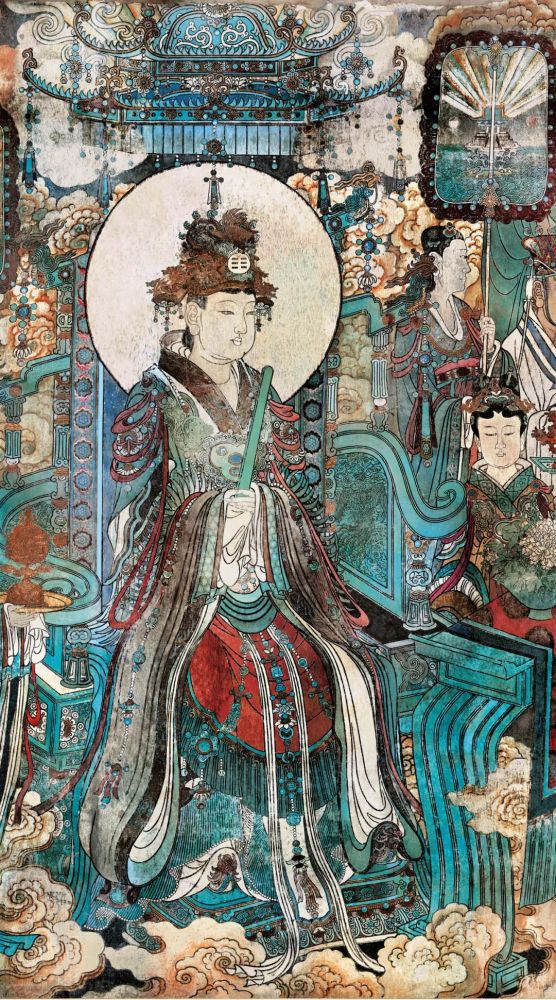 (局部) 白玉龟台九灵太真金母元君(西王母)永乐宫创建于元代,位于山西