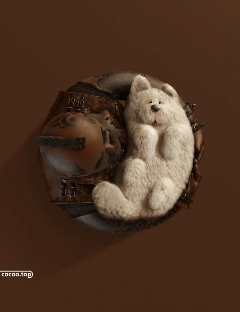 置入同构是以组合的元素中的一个轮廓作为外形框架,将其他物形填置在