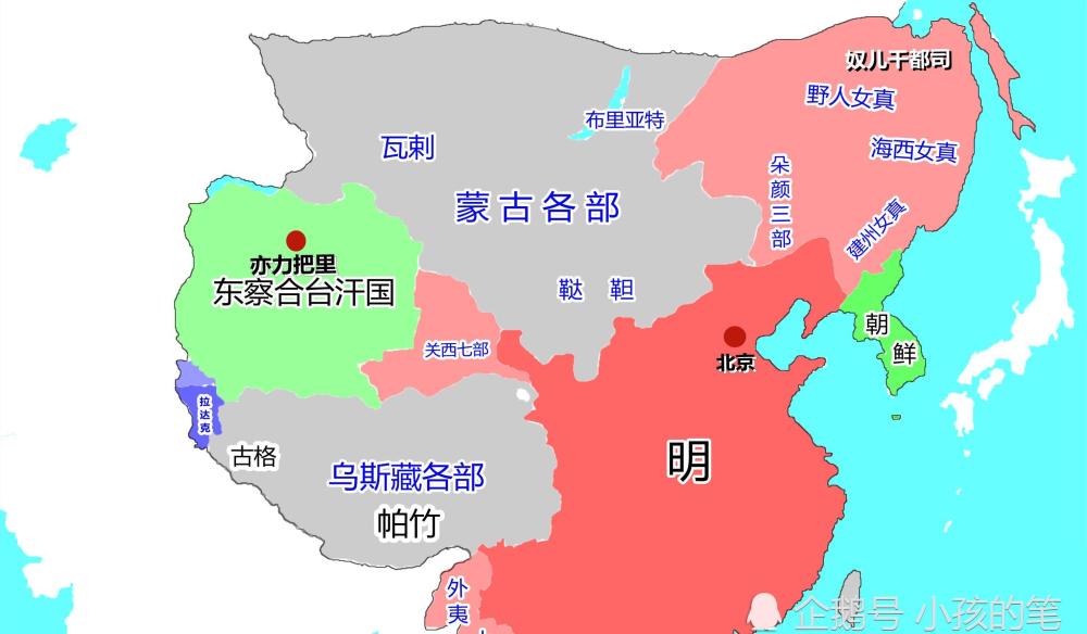 在永乐年间(1403-1424),明朝的版图达到了巅峰.