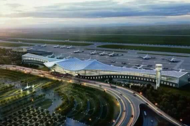 它就是红河蒙自机场,目前正在建设中,这座机场的位置在蒙自市草坝镇大