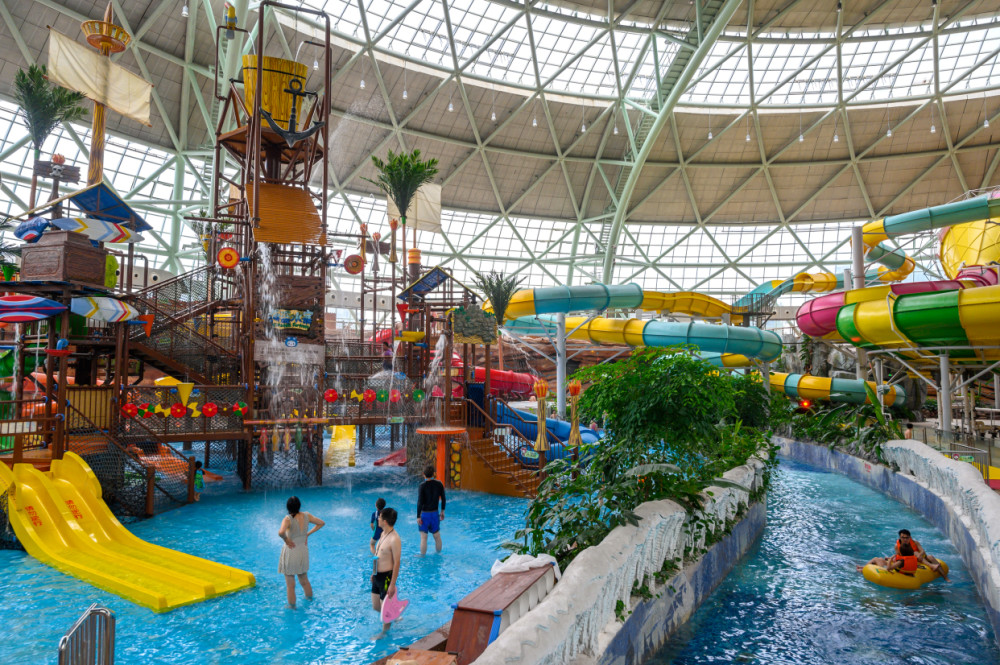 夏日玩水好去处绍兴东方山水乐园之水之王国游乐项目多且好玩