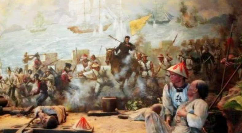 第二次鸦片战争油画图片