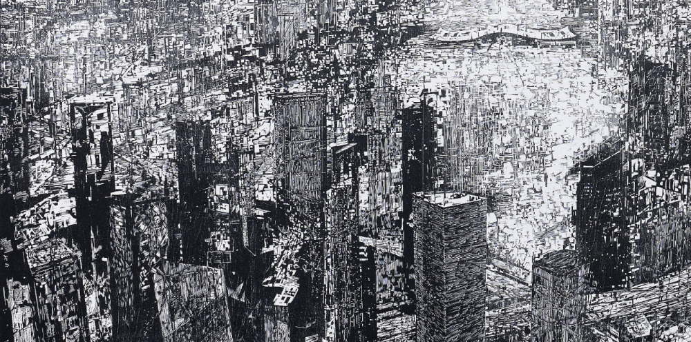 黄启明作品在京展出黑白版画中见深圳速度