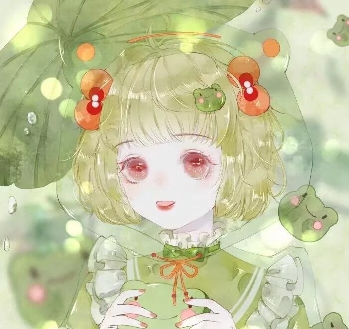 ins动漫绿色系头像