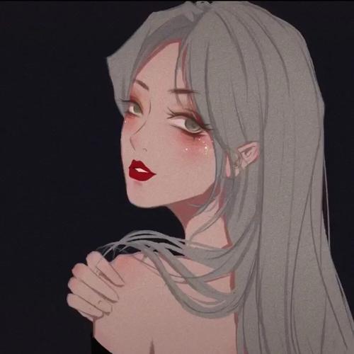 高冷霸气的女生插画头像