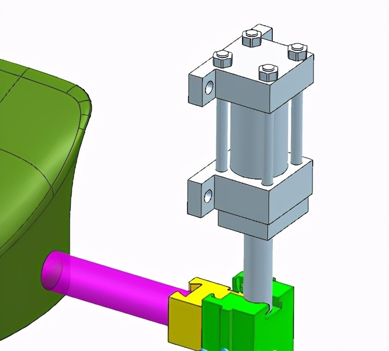 油缸抽芯之前模滑块机构