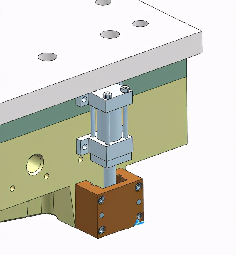 油缸抽芯之前模滑块机构
