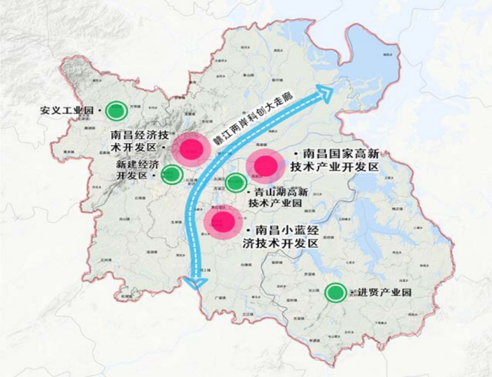 来源:南昌市人民政府 赣江两岸科创大走廊的建设,让南昌航空科创城
